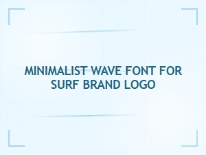 Minimalist Wave Font for Surf Brand Logos
